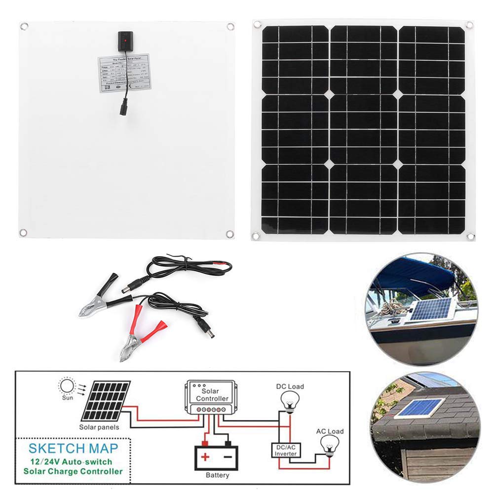 30W 18V Monocrystalline Silicon Flexible Solar Panel