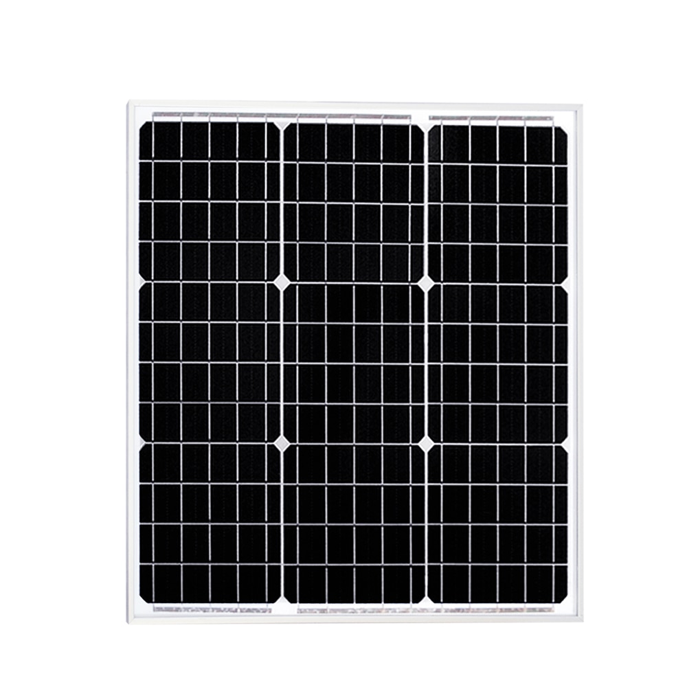 40W 18V Monocrystalline Glass Solar Panel Battery Charger