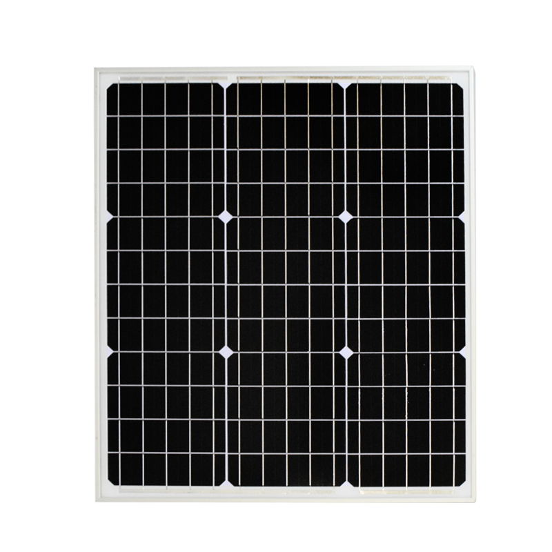 50W 18V Monocrystalline Glass Solar Panel Battery Charger