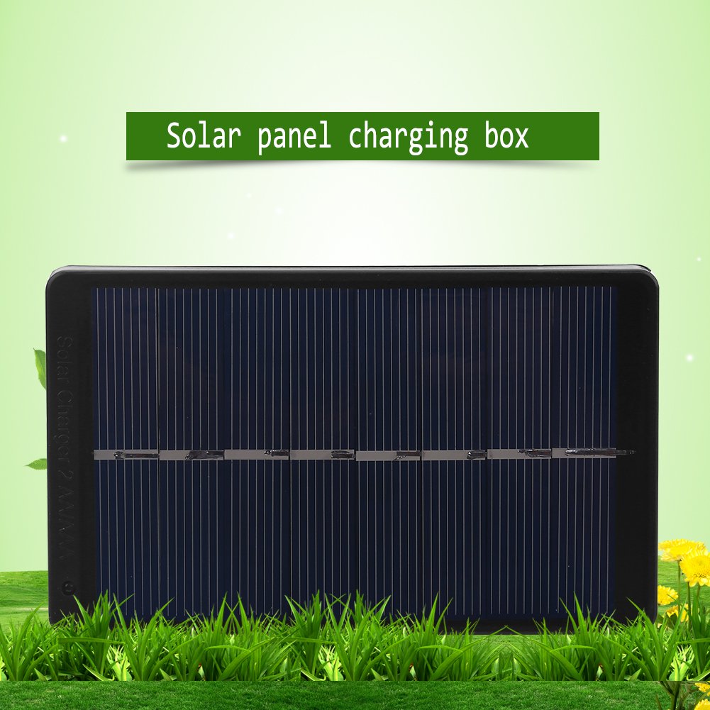 1W 4V Solar Panel Charging Box for 2*AA/AAA Battery Charger