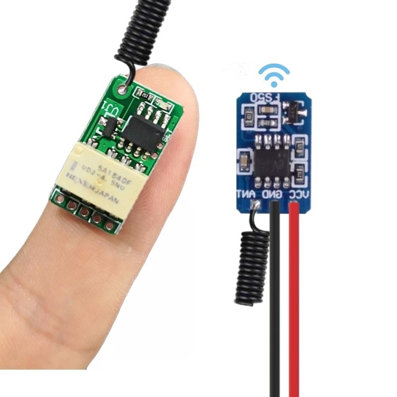 Mini RF Wireless Relay Contact Switches 3-12V 433 Smart Remote Switches Remote PCB Power Saving Board