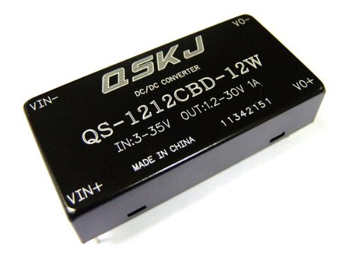 DC-DC Converter Module 3-35V to 1.2-30V Auto Step Up Down Module with Case QS-1212CBD-12W